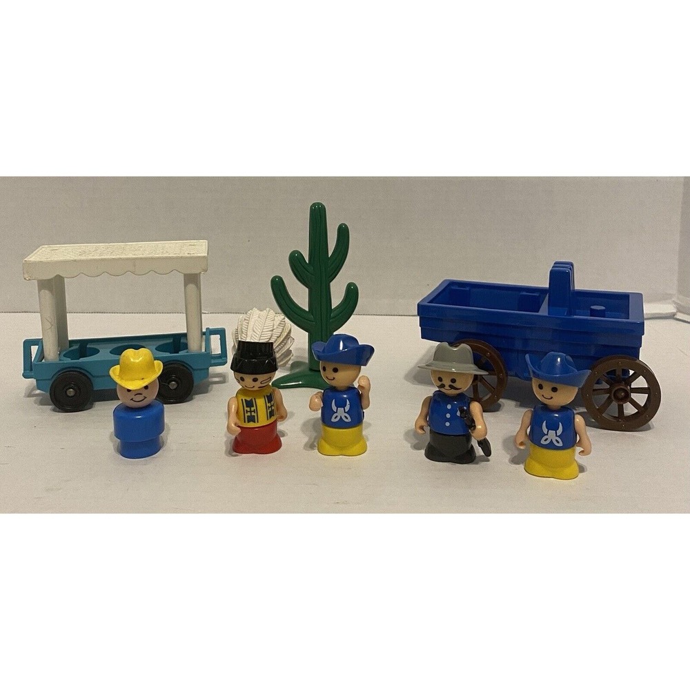 Vintage Cowboys and Indians Toys 1994 Lil Playmates Frontier Fort Playset